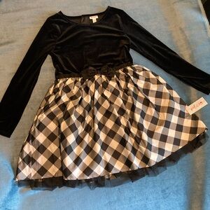 Girls Black and White Dress